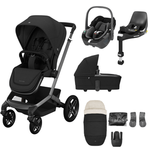 Maxi Cosi Travel Systems Maxi Cosi FAME 9 Piece Complete Bundle - Twillic Black