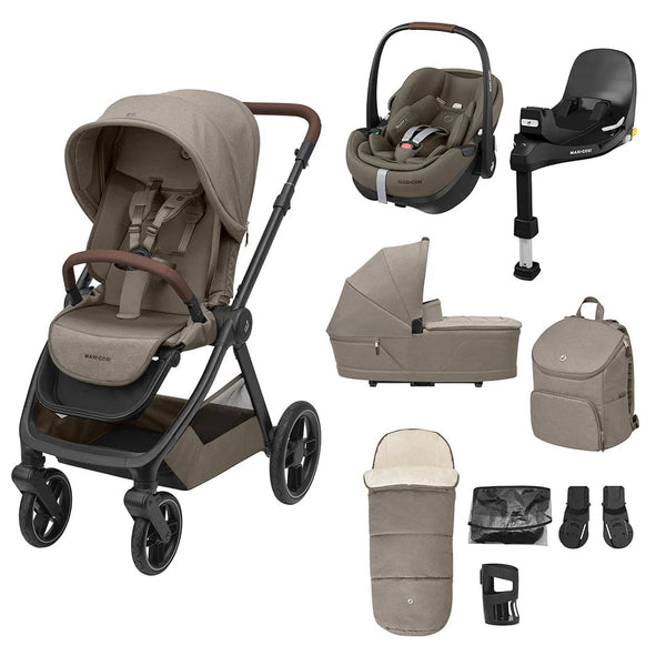 Maxi Cosi Travel Systems Maxi Cosi Oxford 9 Pieces Premium Travel System - Twillic Truffle