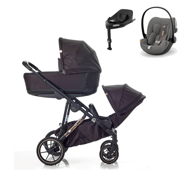 Mee-go Travel Systems Mee-go Uno Plus (Cloud G Plus) Travel System - Black/Rose