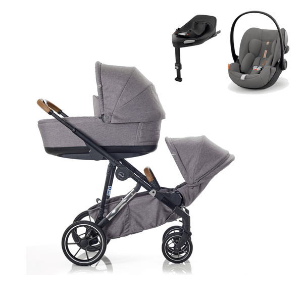 Mee-go Travel Systems Mee-go Uno Plus (Cloud G Plus) Travel System - Grey/Chrome
