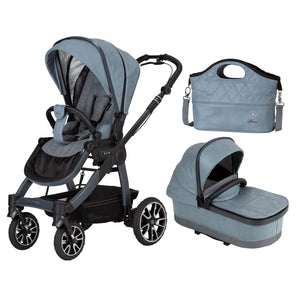 Mercedes Prams & Pushchairs Mercedes All-Terrain GTR Stroller inc. Carrycot - Denimblau