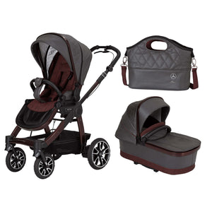 Mercedes Prams & Pushchairs Mercedes All-Terrain GTR Stroller inc. Carrycot - Rubellit