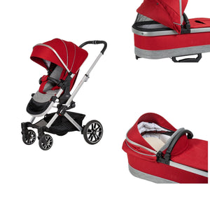 Mercedes Prams & Pushchairs Mercedes Avantgarde GTX Stroller inc. Carrycot - Hyacinth Red