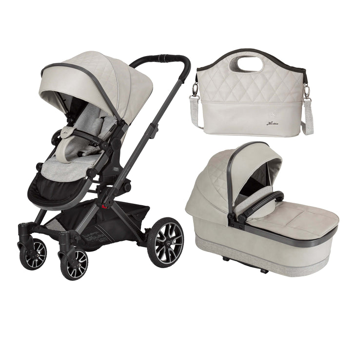 Mercedes Prams & Pushchairs Mercedes Avantgarde GTX Stroller inc. Carrycot - Opalith