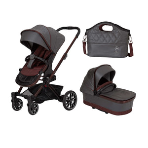 Mercedes Prams & Pushchairs Mercedes Avantgarde GTX Stroller inc. Carrycot - Rubellit