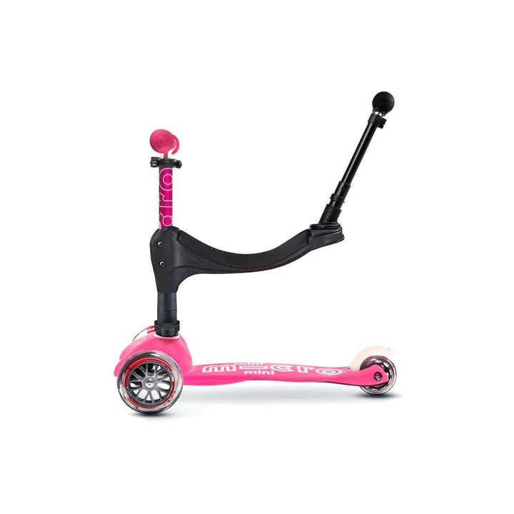 Micro Scooters Scooter Micro 3 in 1 Deluxe Plus Scooter (with Push Handle) - Pink