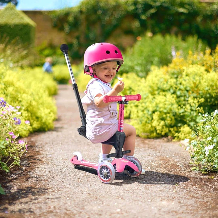 Micro Scooters Scooter Micro 3 in 1 Deluxe Plus Scooter (with Push Handle) - Pink