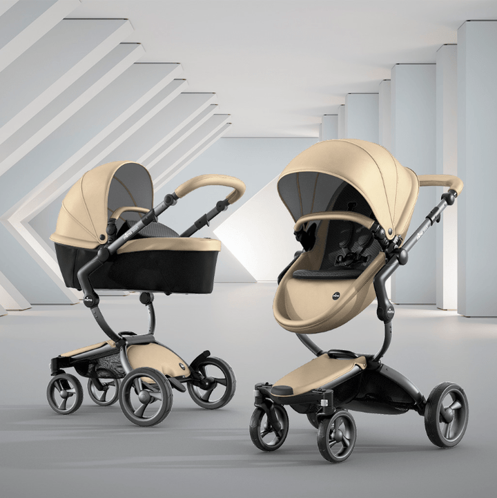 Mima Travel Systems Mima Xari 3in1 Pushchair with Starter Pack - Champagne/Champagne/Black