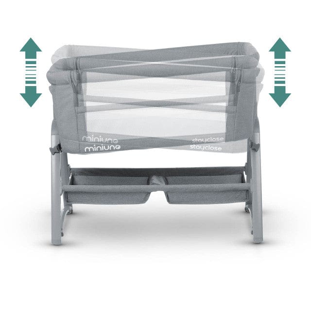 Miniuno Nursery Furniture Miniuno StayClose Co-Sleeper Crib - Grey