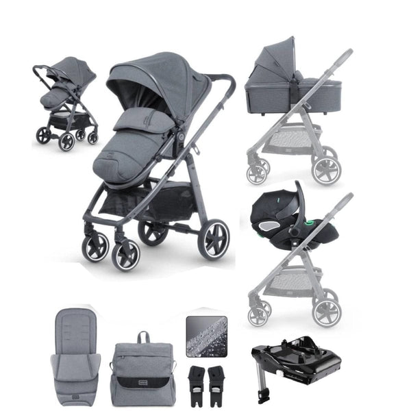 Miniuno Prams & Pushchairs Miniuno Ventoura Travel System with Base - Anthracite