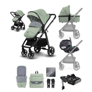 Miniuno Prams & Pushchairs Miniuno Ventoura Travel System with Base - Shamrock