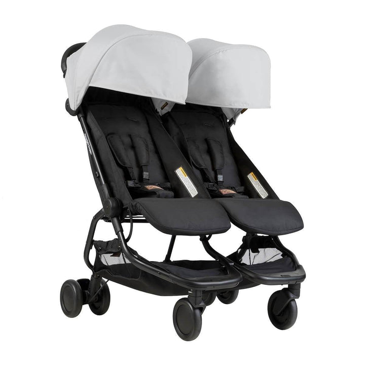 Mountain Buggy double pushchairs Mountain Buggy Nano Duo with 2x FREE Sleeping Bags - Silver