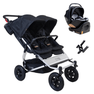 Mountain Buggy Prams & Pushchairs Mountain Buggy Duet Car Seat Bundle - Caviar