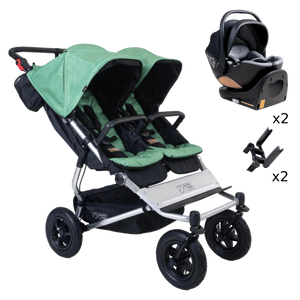 Mountain Buggy Travel Systems Mountain Buggy Duet Twin Car Seat Bundle - Matcha