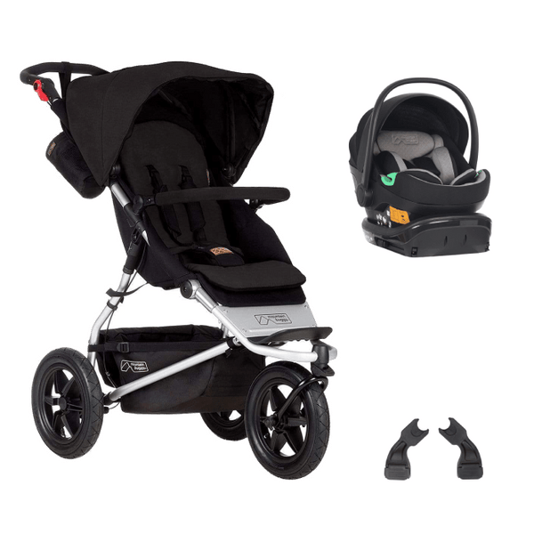 Mountain Buggy Travel Systems Mountain Buggy Urban Jungle Car Seat Bundle - Black (with FREE Adapter)