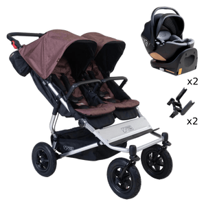 Mountain Buggy twin pushchairs Mountain Buggy Duet Twin Car Seat Bundle - Mustang