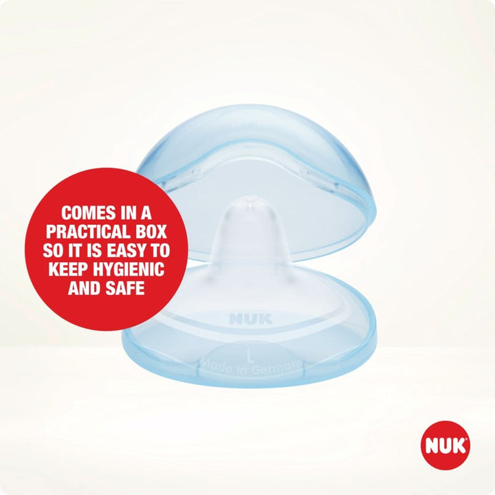 NUK Home Equipment NUK Silicone Nipple Shields with Storage Box (Pack of 2)