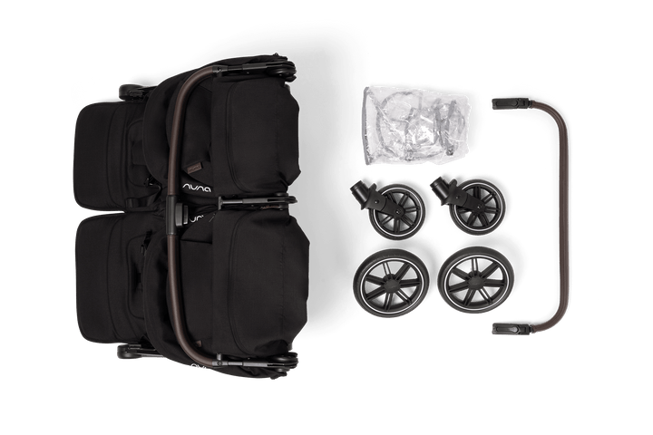 Nuna double pushchairs Nuna TRVL Dubl Stroller - Caviar