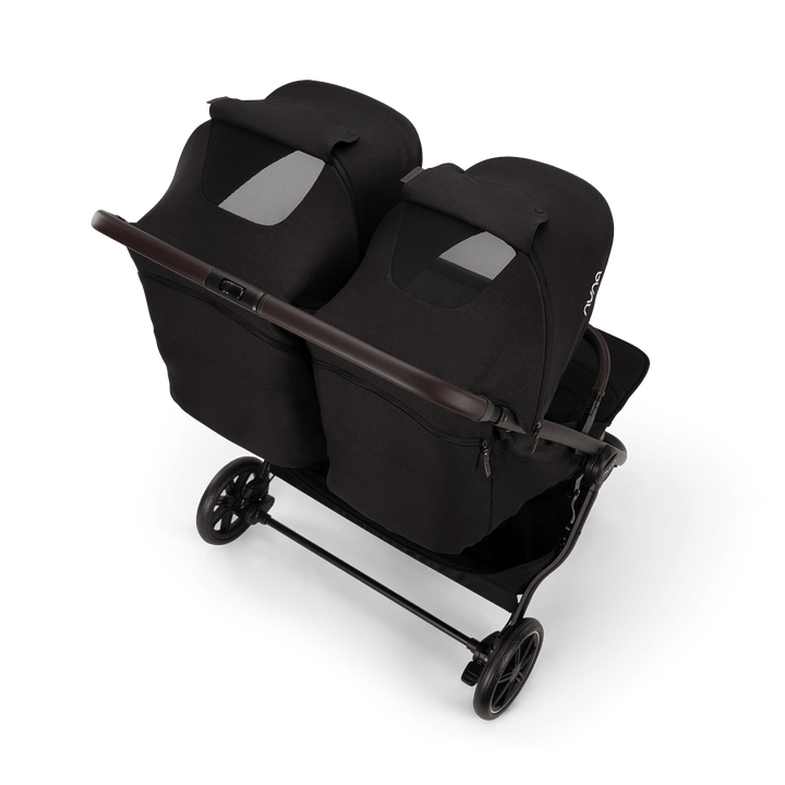 Nuna double pushchairs Nuna TRVL Dubl Stroller - Caviar