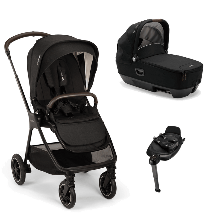 Nuna Pushchairs Nuna TRIV Next Stroller and Cari NEXT Car Carrycot and Base - Caviar