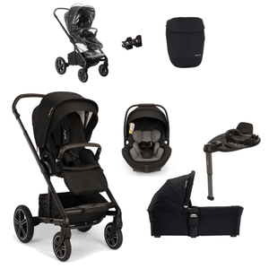 Nuna Travel Systems Nuna MIXX Next (ARRA Flex & BASE Curv) Travel System - Caviar (Chocolate Leatherette)