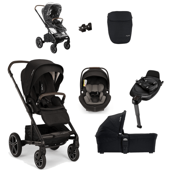 Nuna Travel Systems Nuna MIXX Next & ARRA Flex Travel System - Caviar (Chocolate Leatherette)