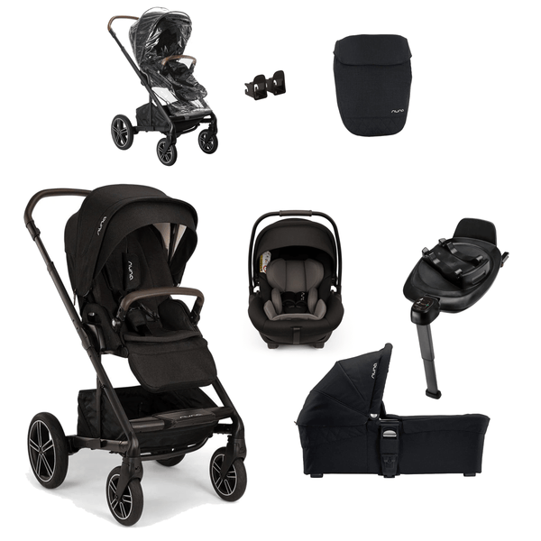 nuna Travel Systems Nuna MIXX Next & ARRA Next Bundle - Caviar (Chocolate Leatherette)