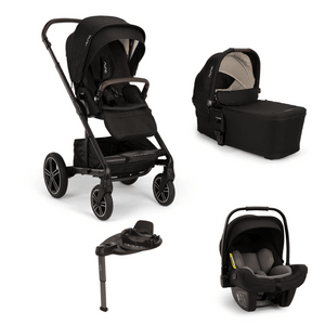 Nuna Travel Systems Nuna MIXX Next (PIPA Next & BASE Curv) Travel System - Caviar (Chocolate Leatherette)