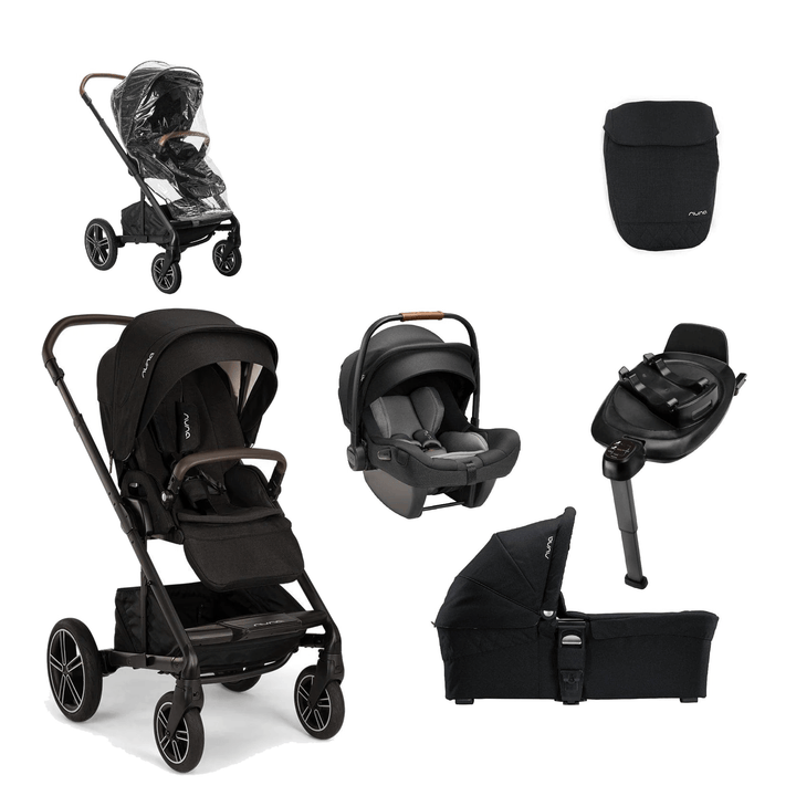 nuna Travel Systems Nuna MIXX Next & PIPA Next Bundle - Caviar (Chocolate Leatherette)