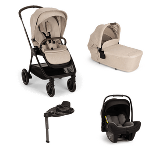Nuna Travel Systems Nuna TRIV Next (PIPA Next & BASE Curv) Travel System - Biscotti