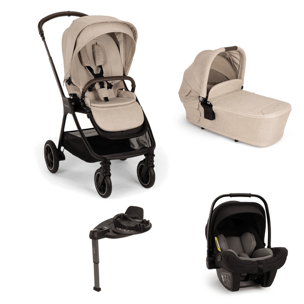 Nuna Travel Systems Nuna TRIV Next (PIPA Next & BASE Curv) Travel System - Biscotti