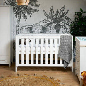 OBABY Cot Beds Obaby Nika Cot Bed - White Wash