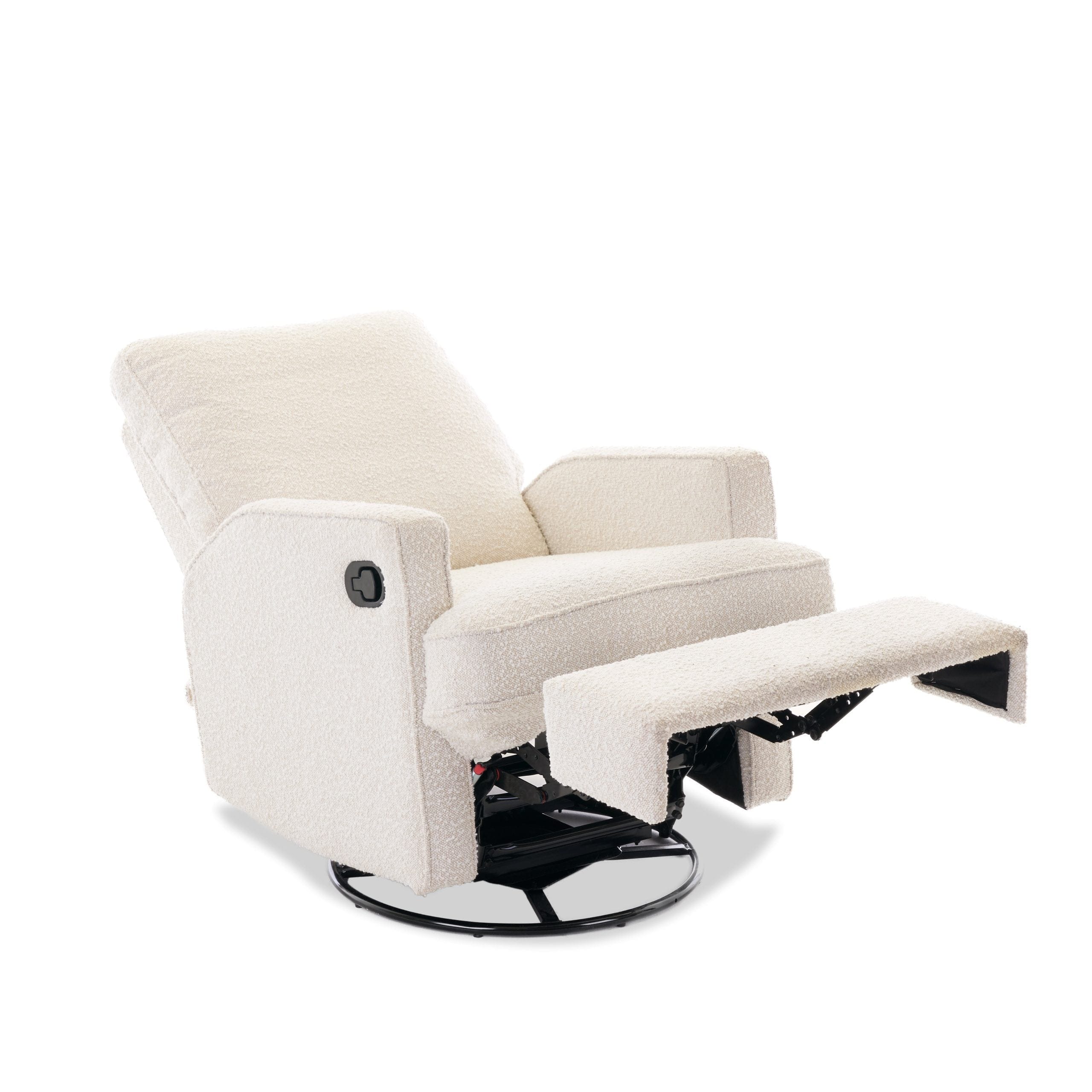 Obaby Madison Swivel Glider Recliner Chair - Bouclé Style – UK Baby Centre