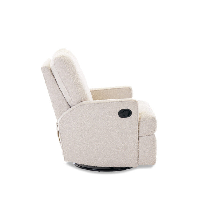 Obaby Glider Chairs Obaby Madison Swivel Glider Recliner Chair - Bouclé Style