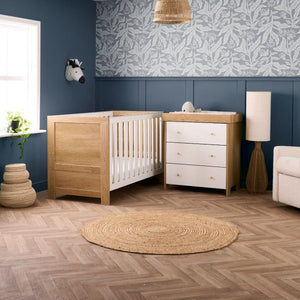 OBABY Nursery Furniture Obaby Nika 2 Piece Room Set - Oak & White