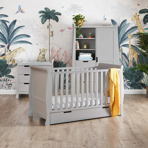 OBABY Nursery Furniture Obaby Stamford Classic Sleigh (3 Piece) Room Set - Warm Grey