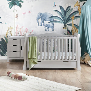 OBABY Nursery Furniture Obaby Stamford Luxe Sleigh (2 Piece) Room Set - Warm Grey