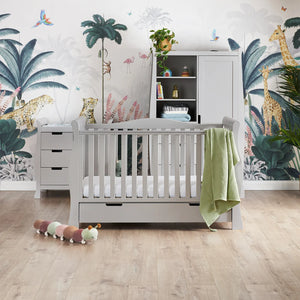 OBABY Nursery Furniture Obaby Stamford Luxe Sleigh (3 Piece) Room Set - Warm Grey