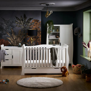 OBABY Nursery Furniture Obaby Stamford Luxe Sleigh (3 Piece) Room Set - White