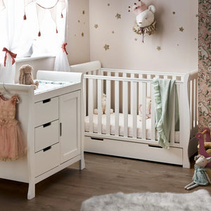 OBABY Nursery Furniture Obaby Stamford Mini Sleigh (2 Piece) Room Set - White