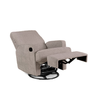 OBABY Nursing Chairs Obaby Madison Swivel Glider Recliner Chair - Chenille Mushroom