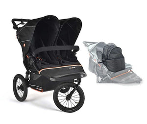 Out n About double pushchairs Out N About Nipper Double V6 Plus Pod Newborn and Toddler Bundle - Summit Black
