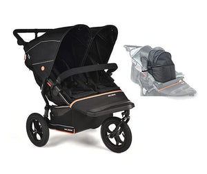 Out n About double pushchairs Out N About Nipper Double V6 Pod Newborn and Toddler Bundle - Summit Black