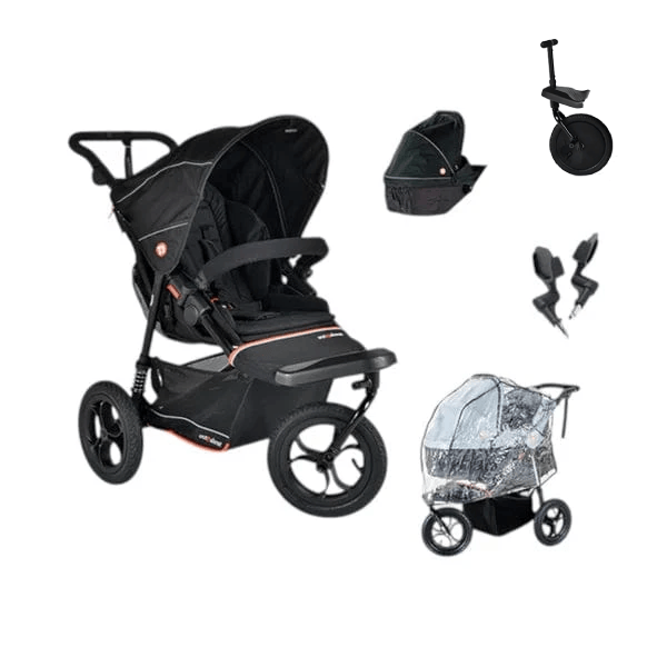 Out n About Out N About Nipper V6 Newborn Bundle with FREE Front Rider - Summit Black