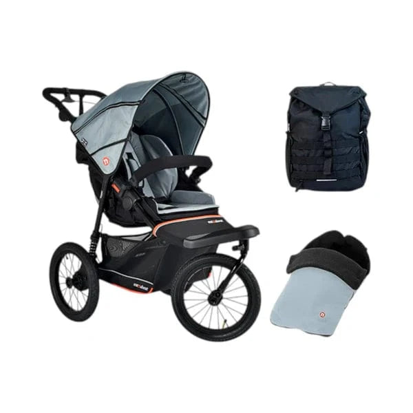Out n About Out N About Nipper V6 Plus Adventure Bundle - Rocksalt Grey