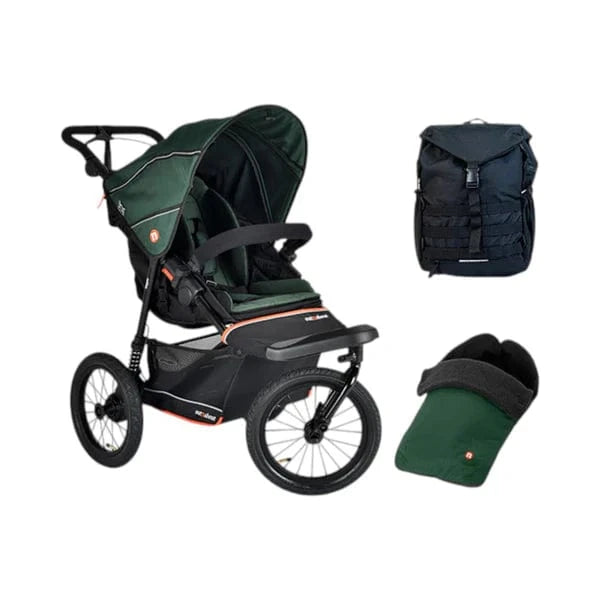 Out n About Out N About Nipper V6 Plus Adventure Bundle - Sycamore Green