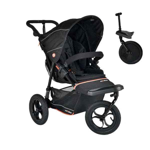 Out n About Out N About Nipper V6 Pushchair with FREE Front Rider - Summit Black
