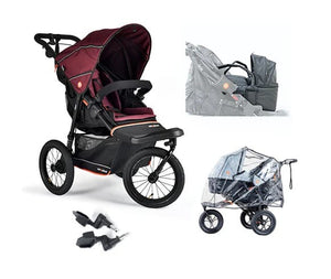 Out n About Prams & Pushchairs Out N About Nipper V6 Plus Newborn Pod Bundle - Brambleberry Red