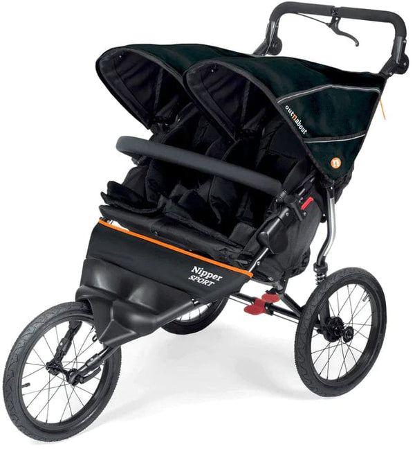 Out n About Pushchairs Out n About Nipper Sport V5 Double Pushchair - Forest Black