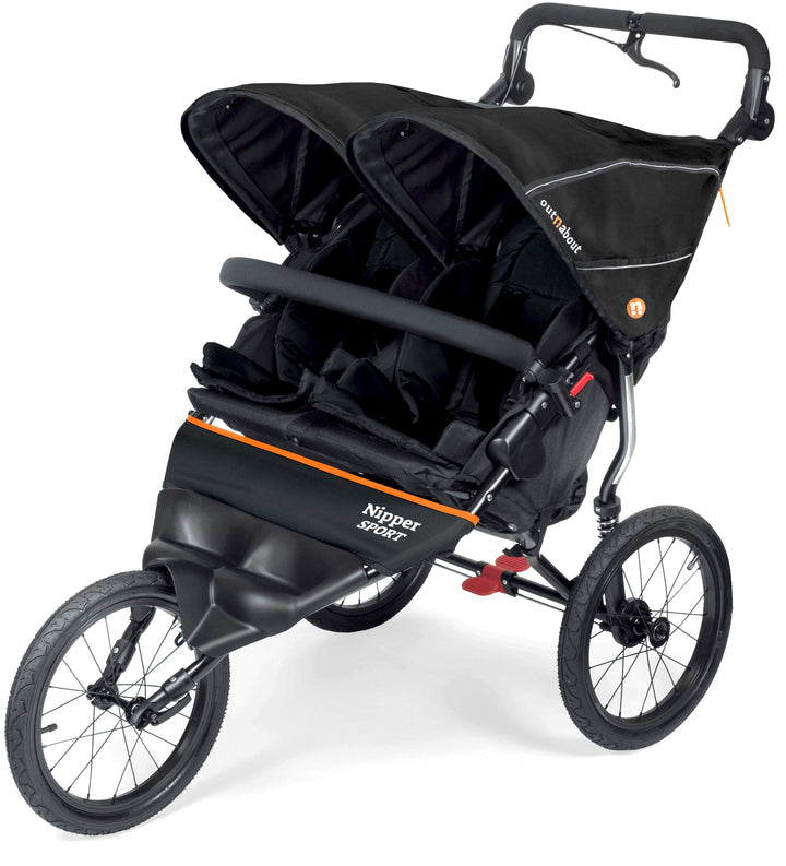 Out n About Pushchairs Out n About Nipper Sport V5 Double Pushchair - Summit Black